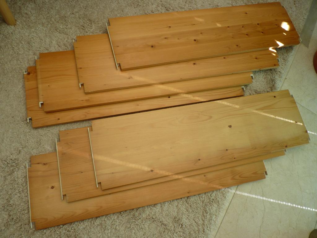 7 Lundia planken, breed 1 m x diep 30 cm., Ophalen, Gebruikt