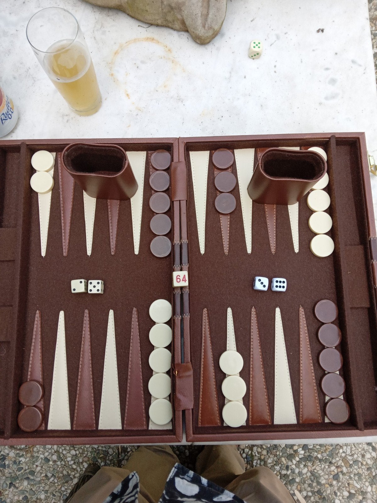 Backgammon koffer zgan., Ophalen of Verzenden, Zo goed als nieuw