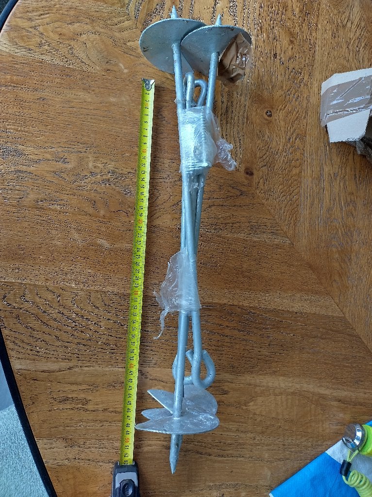 Grondankers 50 cm 4 stuks nieuw, Ophalen of Verzenden, Nieuw, 50 tot 100 mm, Rvs
