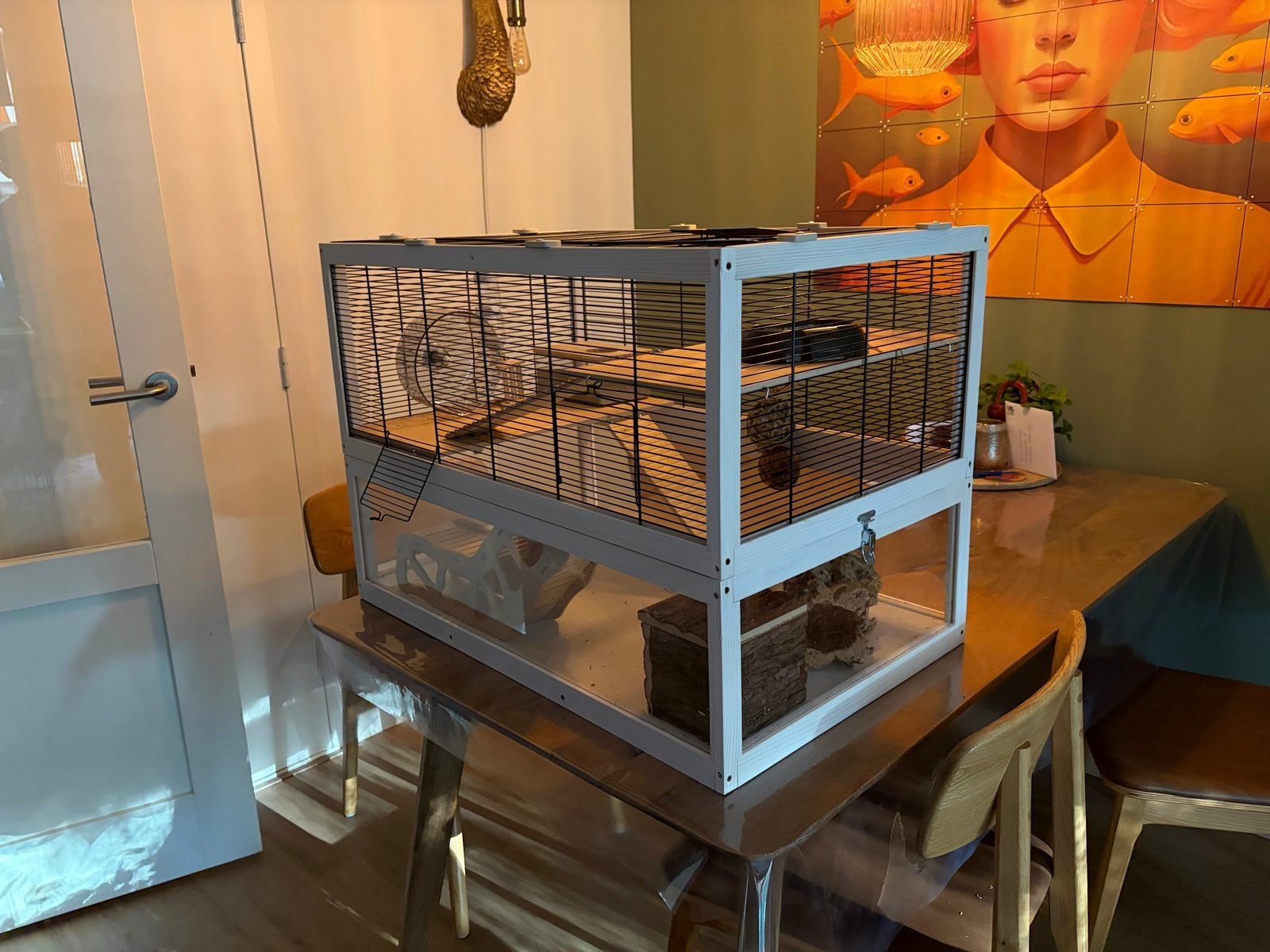 Hamsterkooi met alle toebehoren 80x50x58, Dieren en Toebehoren, Knaagdieren en Konijnen | Toebehoren, Ophalen of Verzenden, Zo goed als nieuw