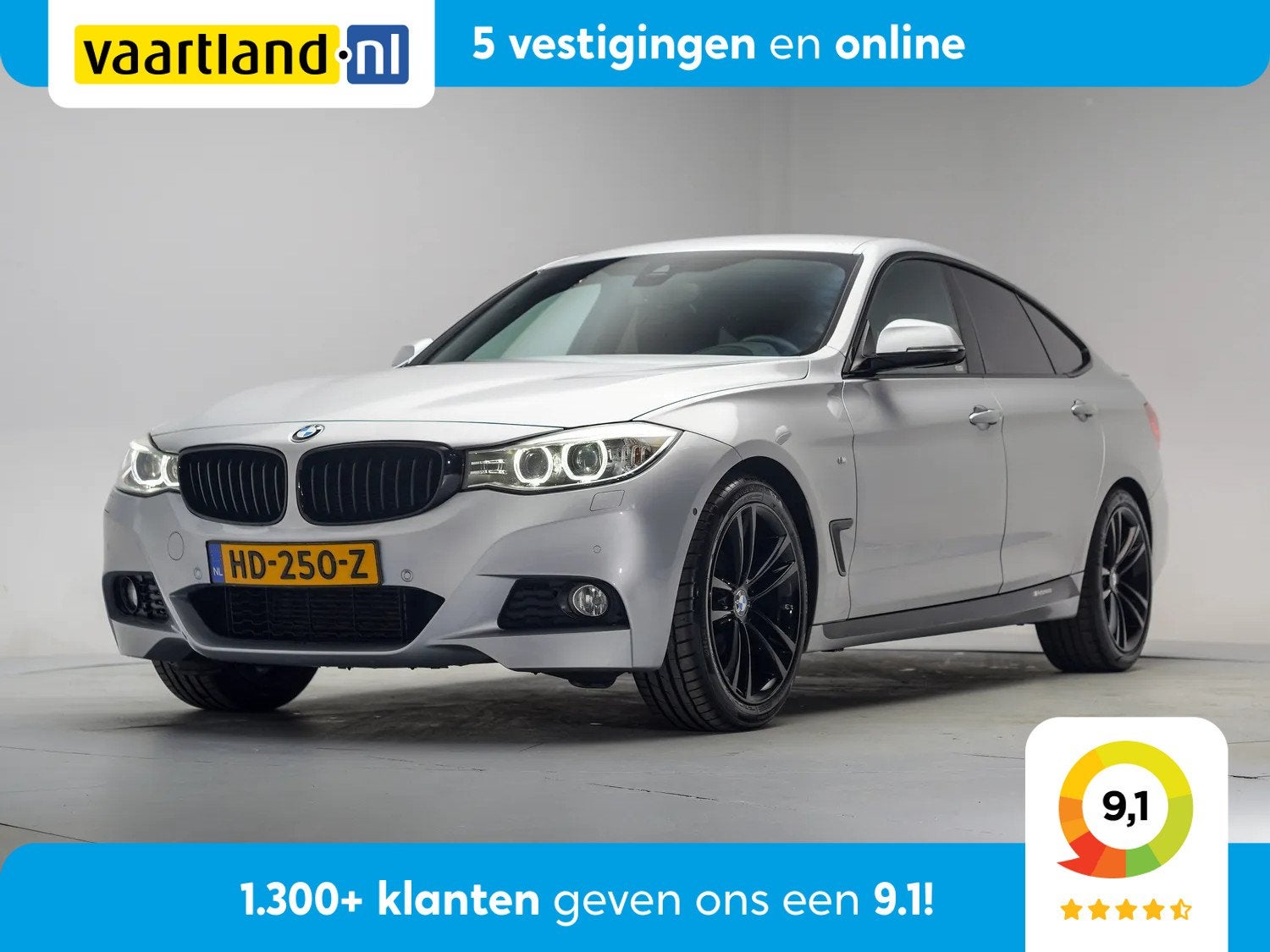 BMW 3-serie GT 320I M Sport High Executive Aut. [ Navi Prof., Auto's, Automaat, Gebruikt, 4 cilinders, 1535 kg