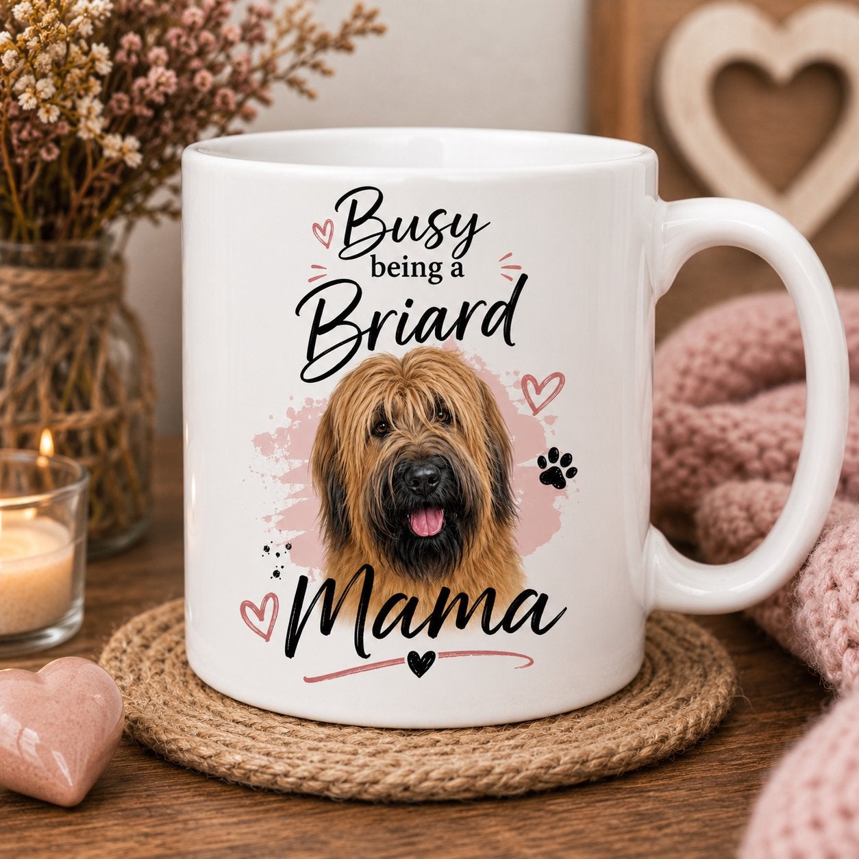 Busy being a Briard Mama - Mok, Verzenden, Nieuw
