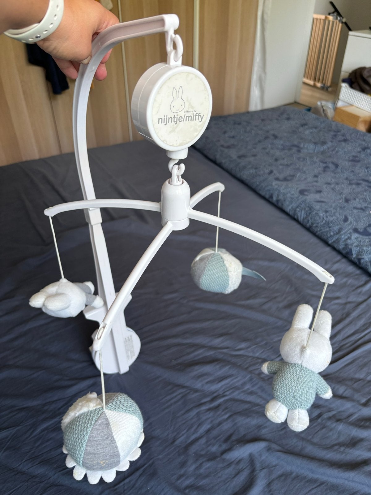 Nijntje/Miffy Muziekmobiel voor babybedje, Kinderen en Baby's, Ophalen of Verzenden, Zo goed als nieuw, Mobiel, Met geluid
