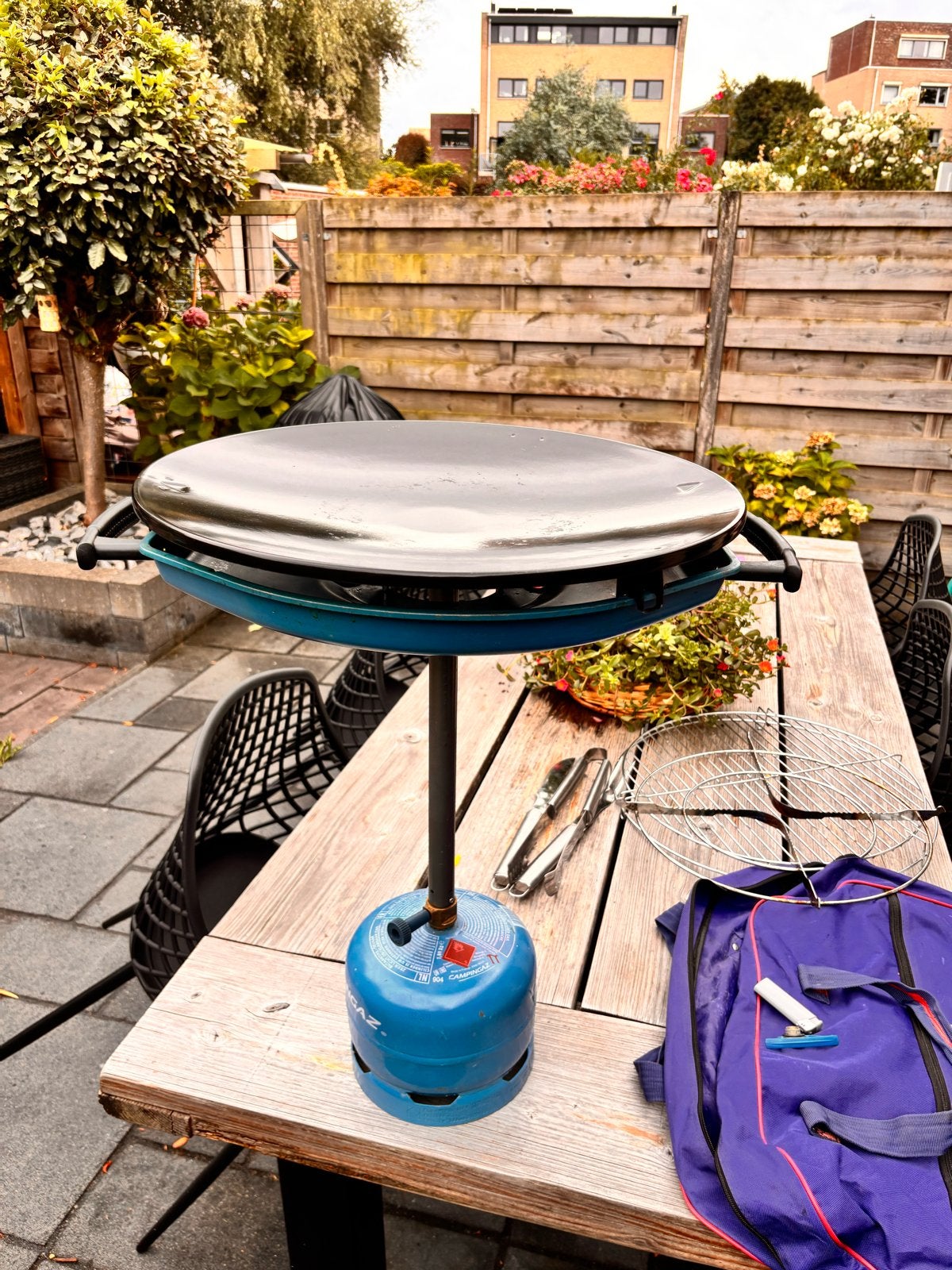 Campingaz Party Grill 600 met gasfles en draagtas, Ophalen, Gebruikt