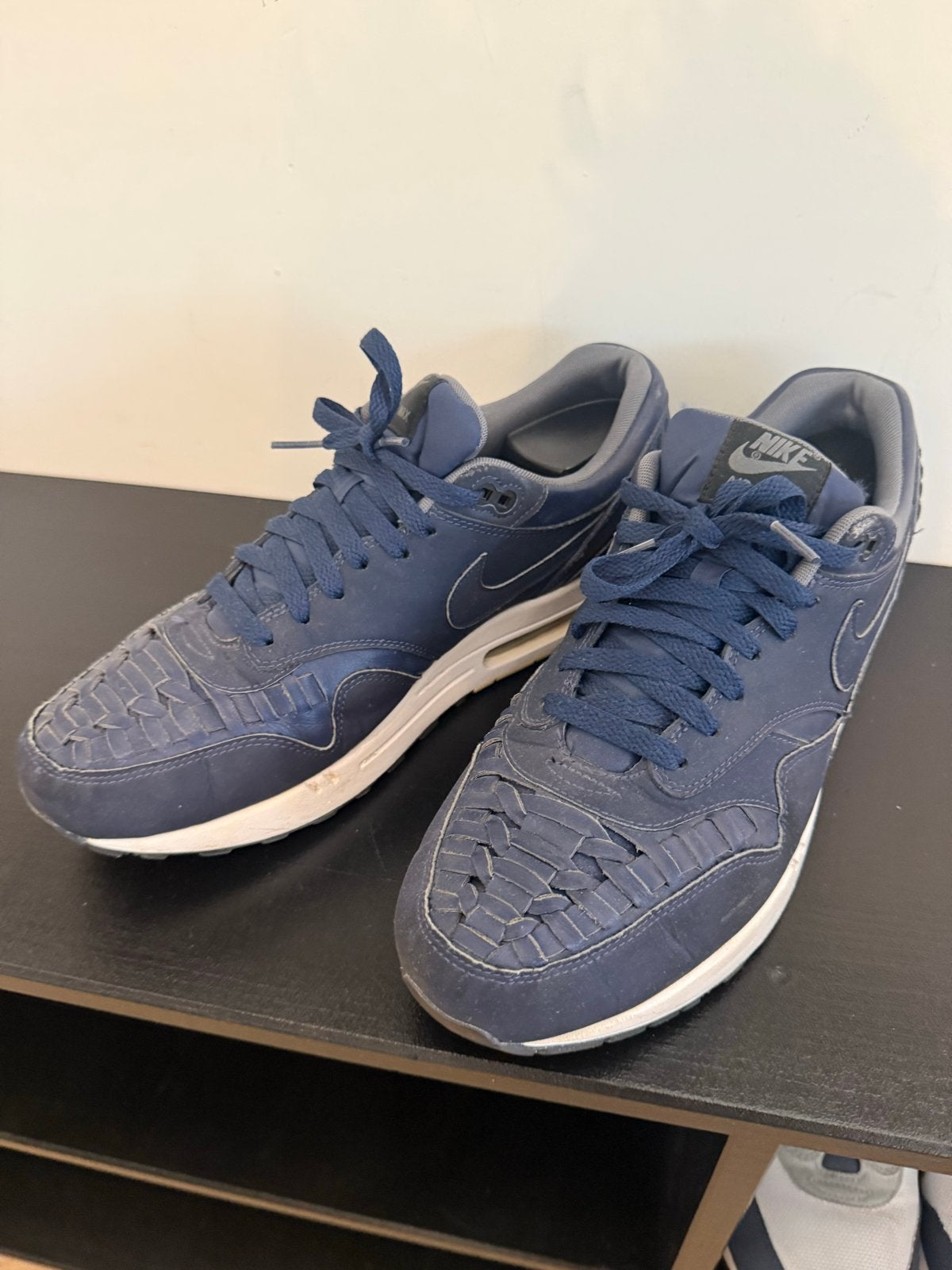 Nike Air Max One Maat 46 - Uniek Paar, Ophalen of Verzenden, Gedragen, Blauw, Sneakers of Gympen