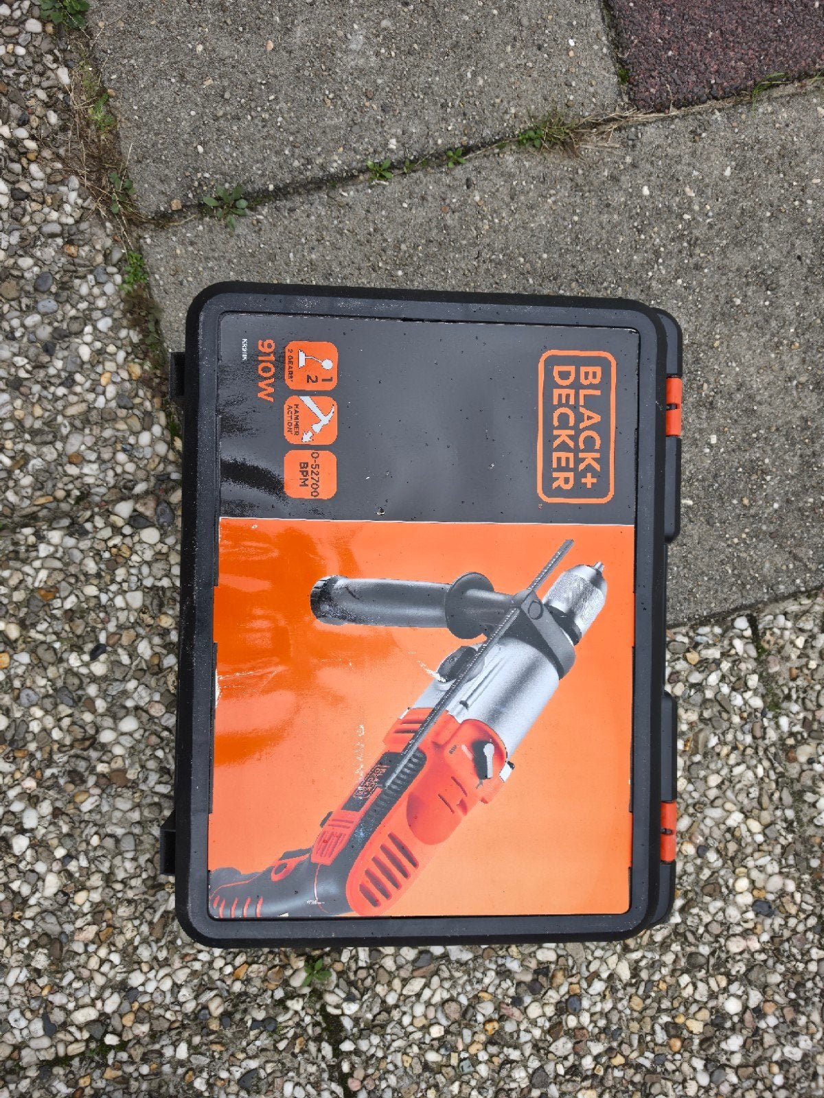 Black+Decker Klopboormachine 910W met koffer, Klopboormechanisme, Ophalen, Boormachine, Gebruikt