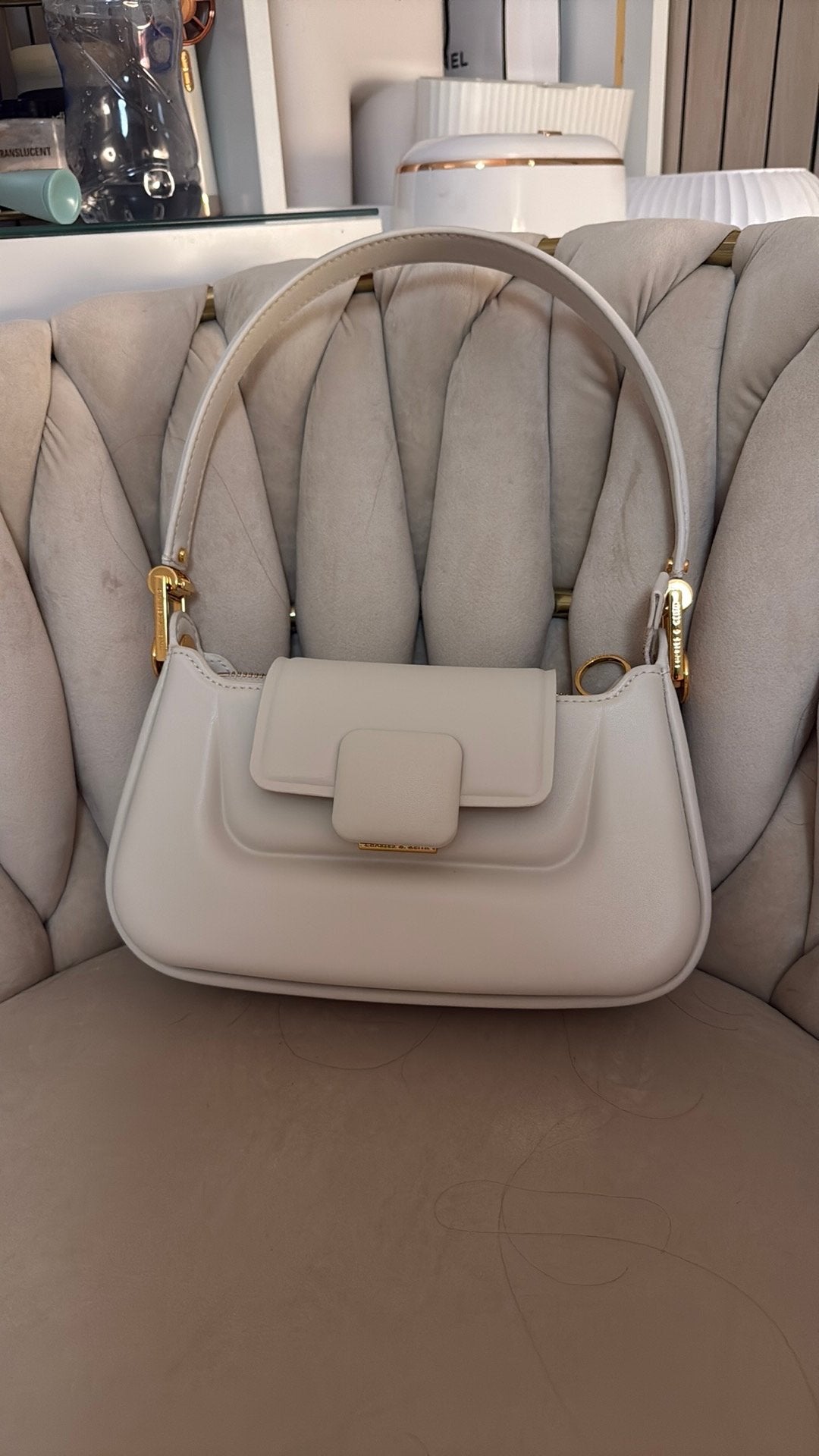 Charles & Keith tas, Sieraden, Tassen en Uiterlijk, Ophalen of Verzenden, Zo goed als nieuw, Beige