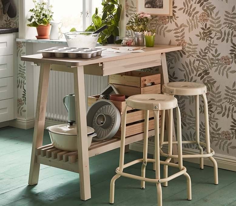 IKEA NORRÅKER sidetable / dressoir - massief berken, Ophalen, Overige materialen, 100 tot 150 cm, Zo goed als nieuw