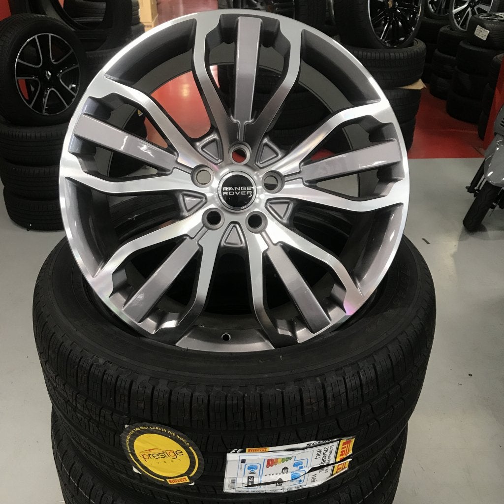 20" Range Rover Velgen 507 + 255/55R20 Pirelli + LR Codering, Niet ingevuld, 255 mm, Velg(en), Niet ingevuld