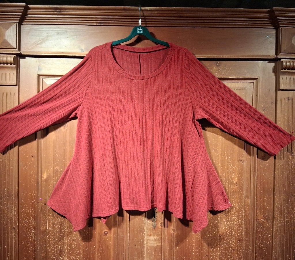 Bordeaux asymmetrische zachte warme trui 48-50, Ophalen of Verzenden, Nieuw, Rood, Trui of Vest