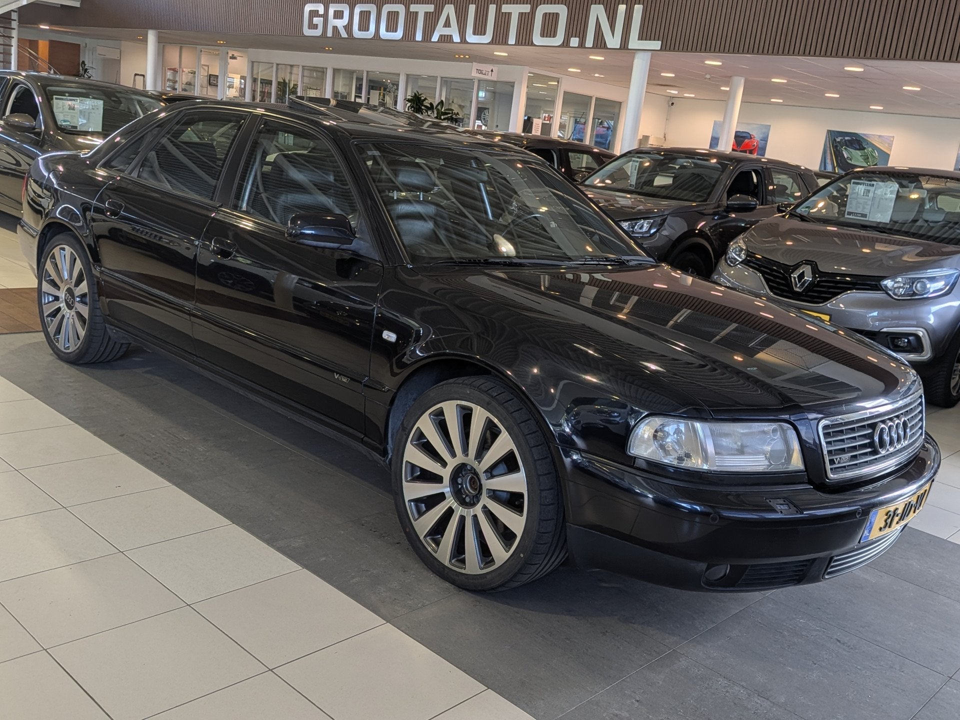 Audi A8 6.0 5V quattro Automaat (SCHUURVONDST) NAP, Airco, C, Auto's, Automaat, Gebruikt, Zwart, 12 cilinders