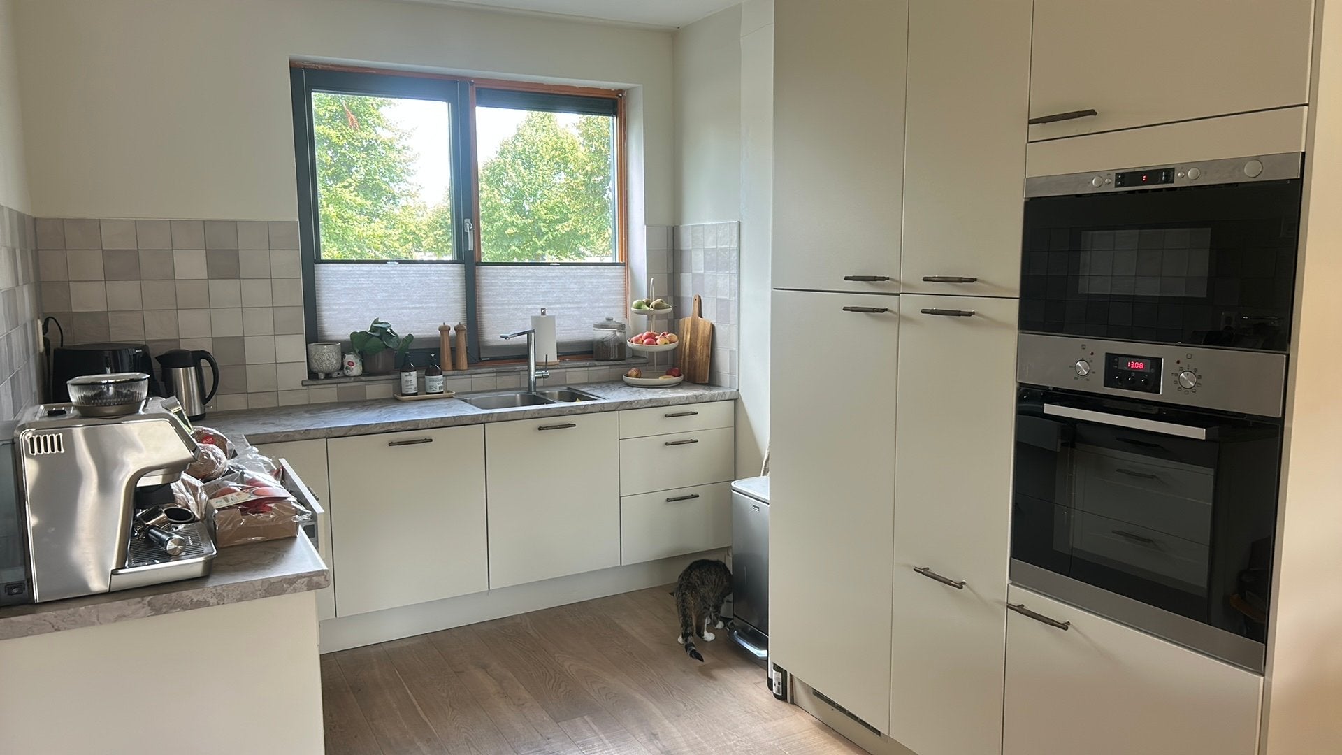 Complete hoekkeuken met inbouwapparatuur, Ophalen, Gebruikt, Hoekkeuken, Kunststof