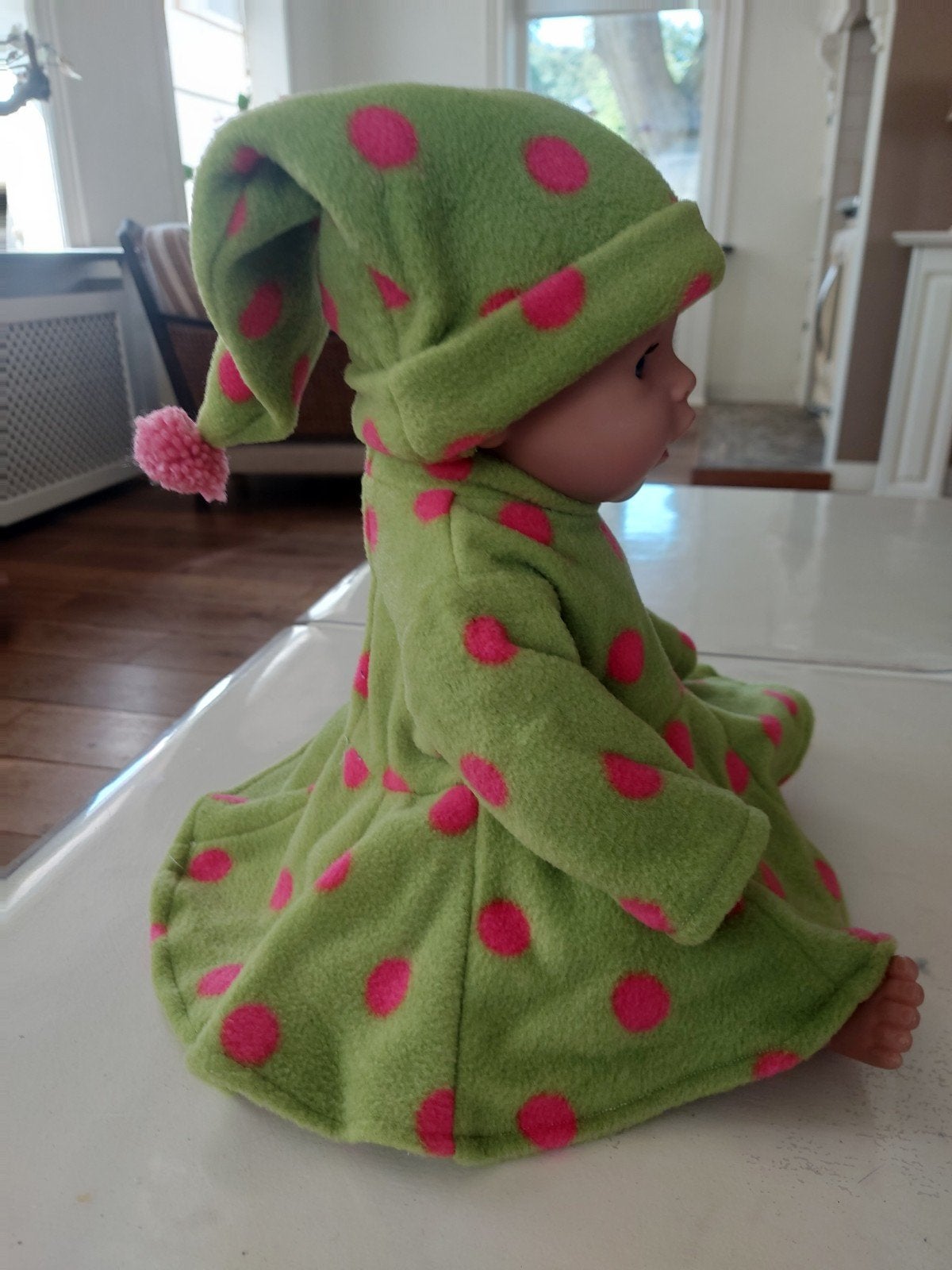Warme 2 delig fleece set baby born pop 43cm, Ophalen of Verzenden, Nieuw, Babypop