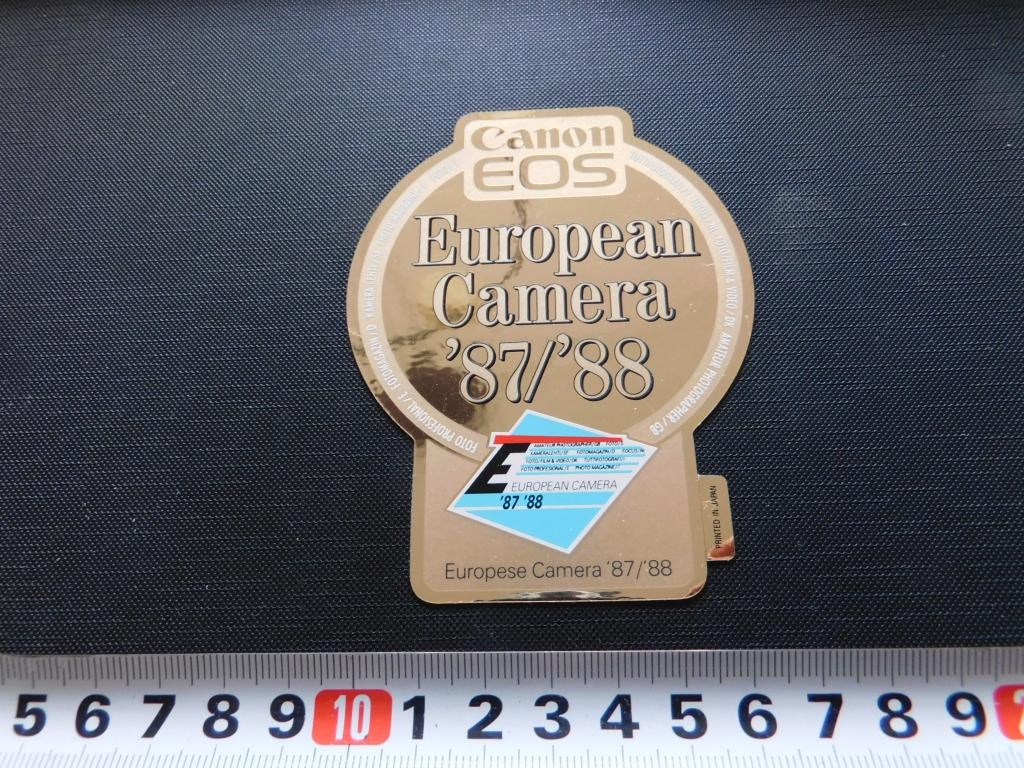 sticker CANON EOS European Camera '87/'88, Ophalen, Zo goed als nieuw