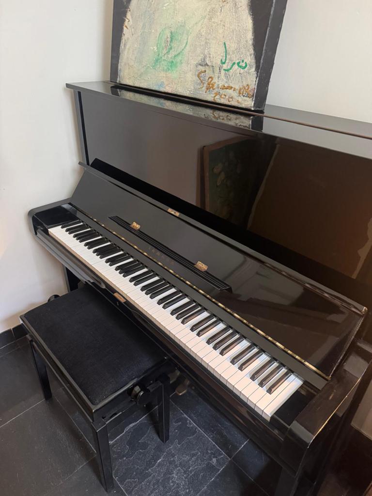 Te koop: Yamaha U3H  Zwart Hoogglans, Ophalen, Gebruikt, Zwart, Piano