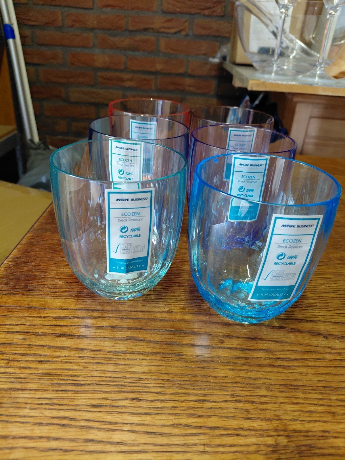 Marine Business Gekleurde Waterglazen - Ecozen, Ophalen of Verzenden, Nieuw