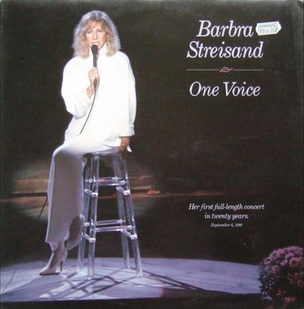 LP Vinyl album One Voice van Barbra Streisand PUNTGAAF AKTIE, Cd's en Dvd's, Vinyl | Pop, Ophalen of Verzenden, Zo goed als nieuw