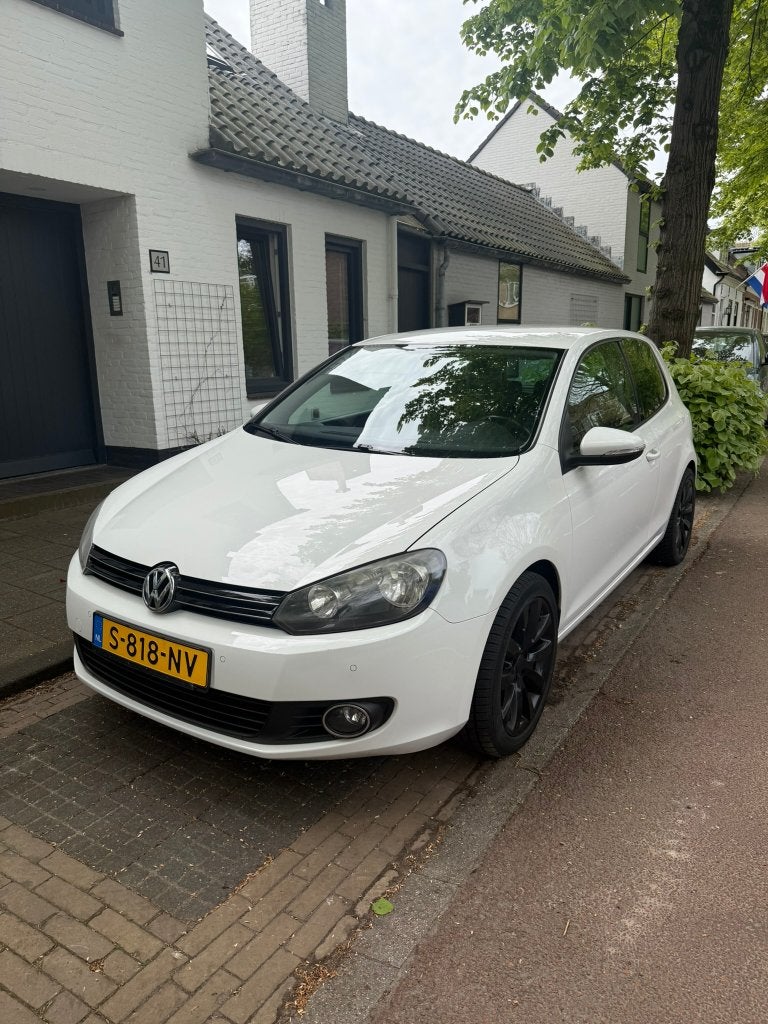 Volkswagen Golf 1.4 16V 59KW 3D 2009 Wit nieuwe APK/remmen, Voorwielaandrijving, Euro 5, Zwart, 4 cilinders