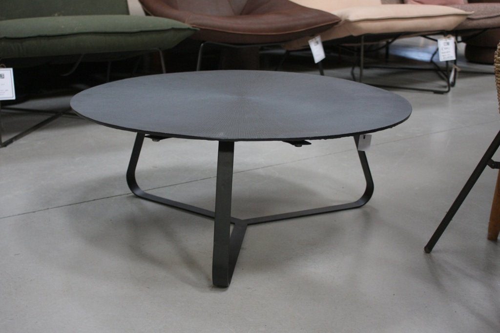 Zwarte ronde salontafel metaal aluminium Kae collectie SALE!, Ophalen, 50 tot 100 cm, Rond, Nieuw
