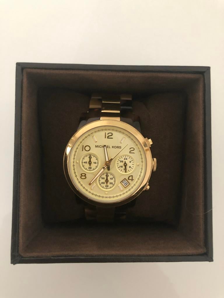 Michael Kors horloge, Ophalen of Verzenden, Zo goed als nieuw, Staal, Overige merken
