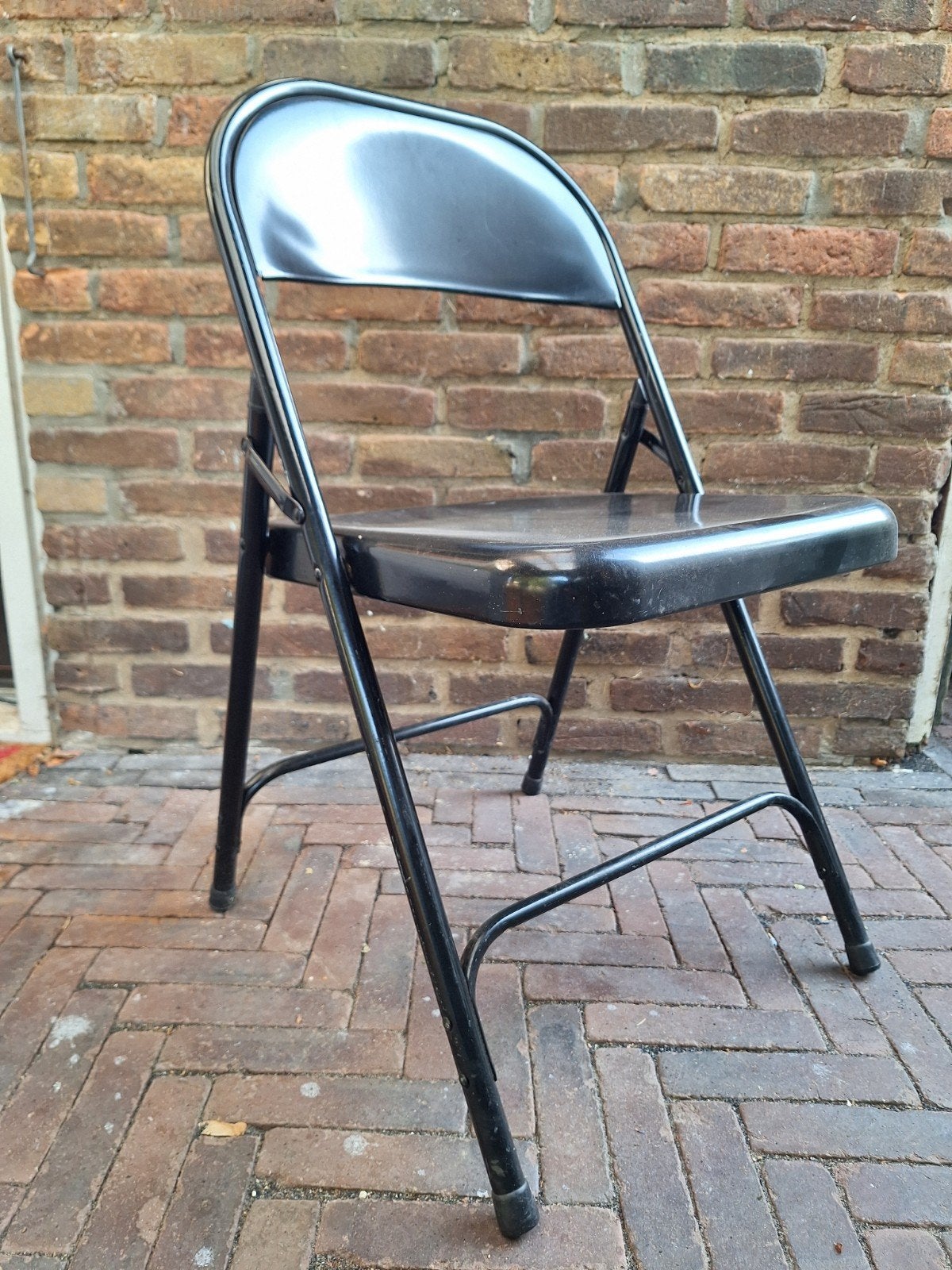 Zwarte klap stoelen / vintage Handig en ruimtebesparend, Huis en Inrichting, Ophalen, Gebruikt, Praktisch, Opvouwbaar, Zwart