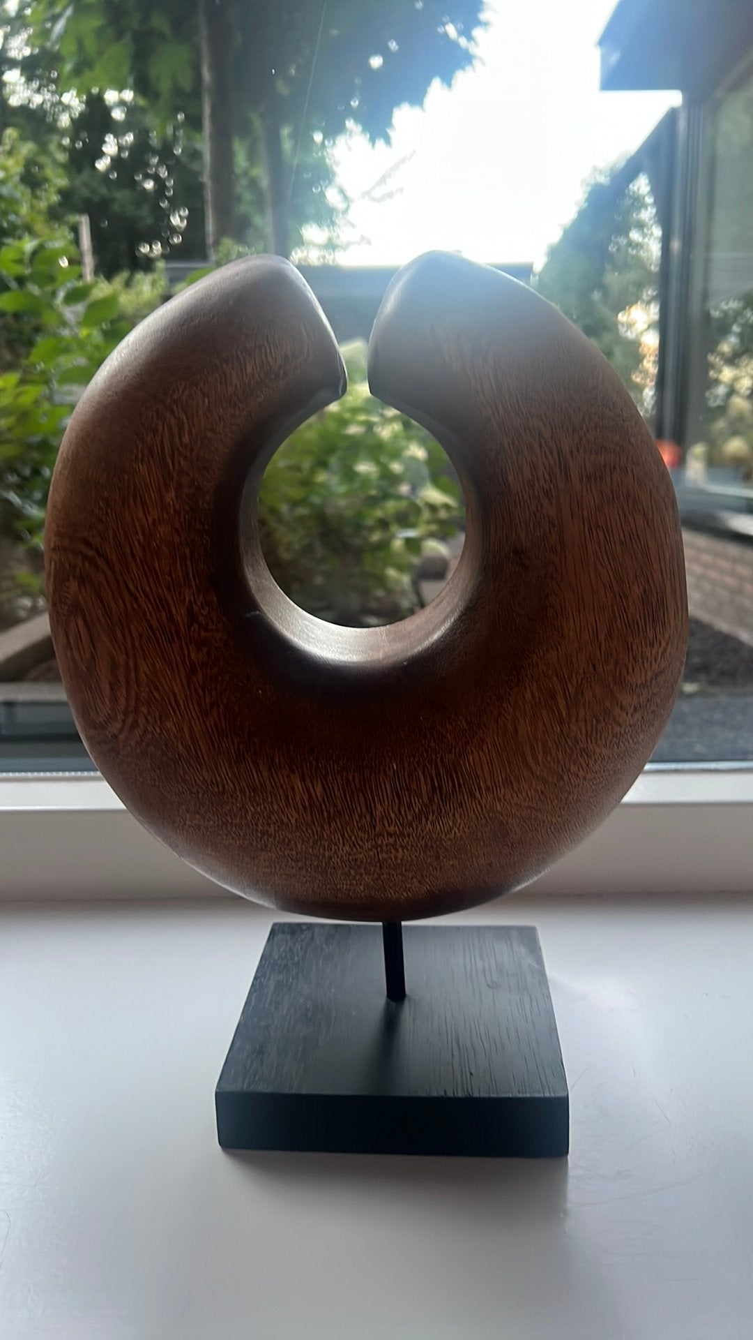 Twee kunstvormen ( sculpturen) van teakhout, Antiek en Kunst, Hout, Ophalen of Verzenden, Handgemaakt, 35 cm