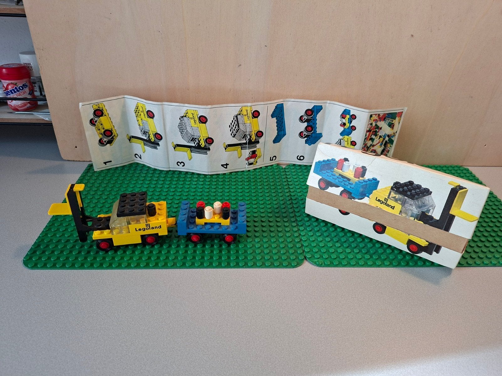 Vintage Lego Legoland 652 Vorkheftruck met aanhanger (1970s), Ophalen, Inclusief instructies, Gebruikt, Lego