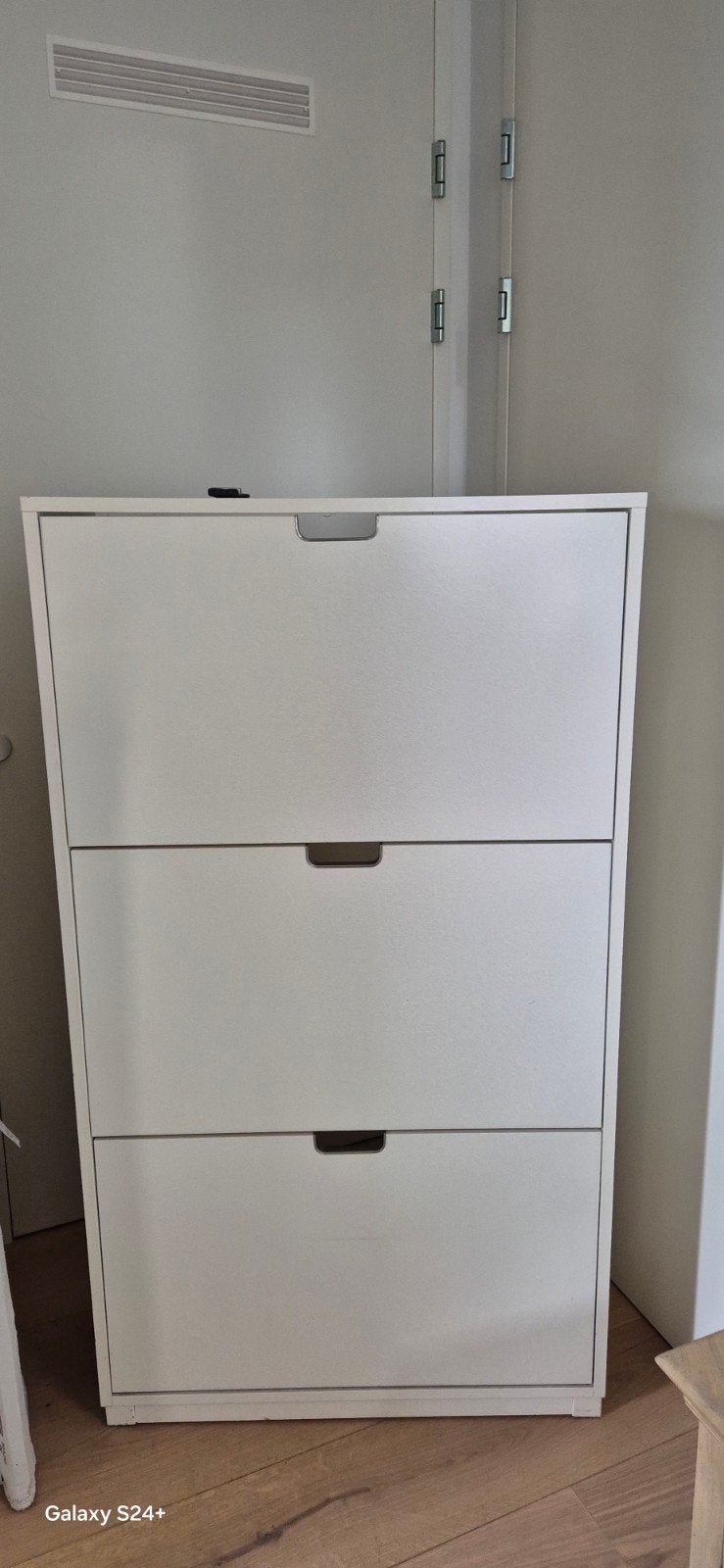 Witte schoenenkast met 3 vakken, Ophalen of Verzenden, Gebruikt, Modern, functioneel