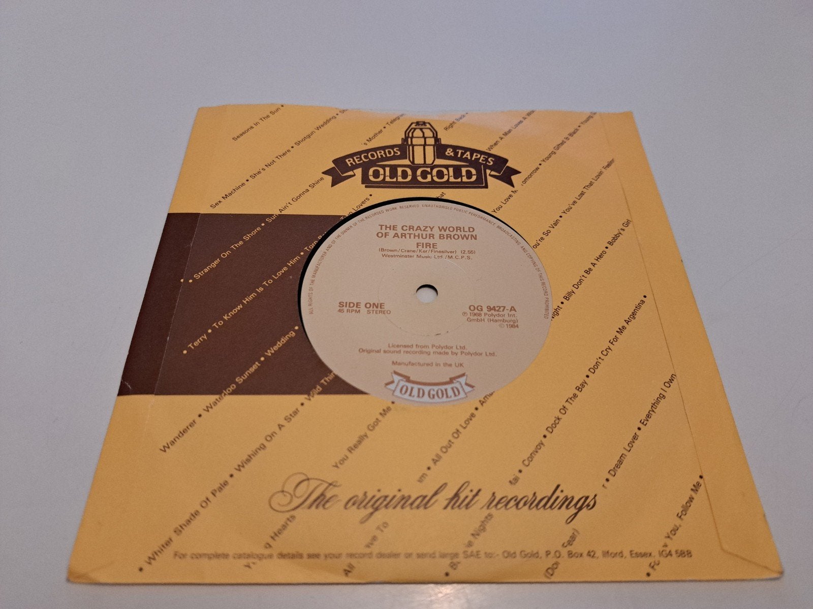 7" the Crazy world of Arthur Brown : Fire, Verzenden, Gebruikt, Pop