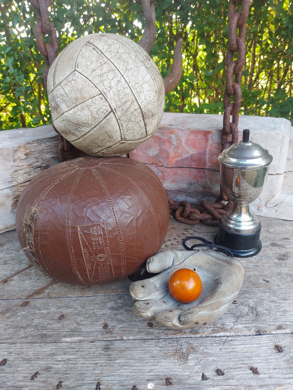 5 x oude sport items, Ophalen of Verzenden