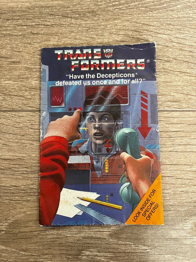 Transformers G1; 1985 mail away folder, G1, Ophalen of Verzenden