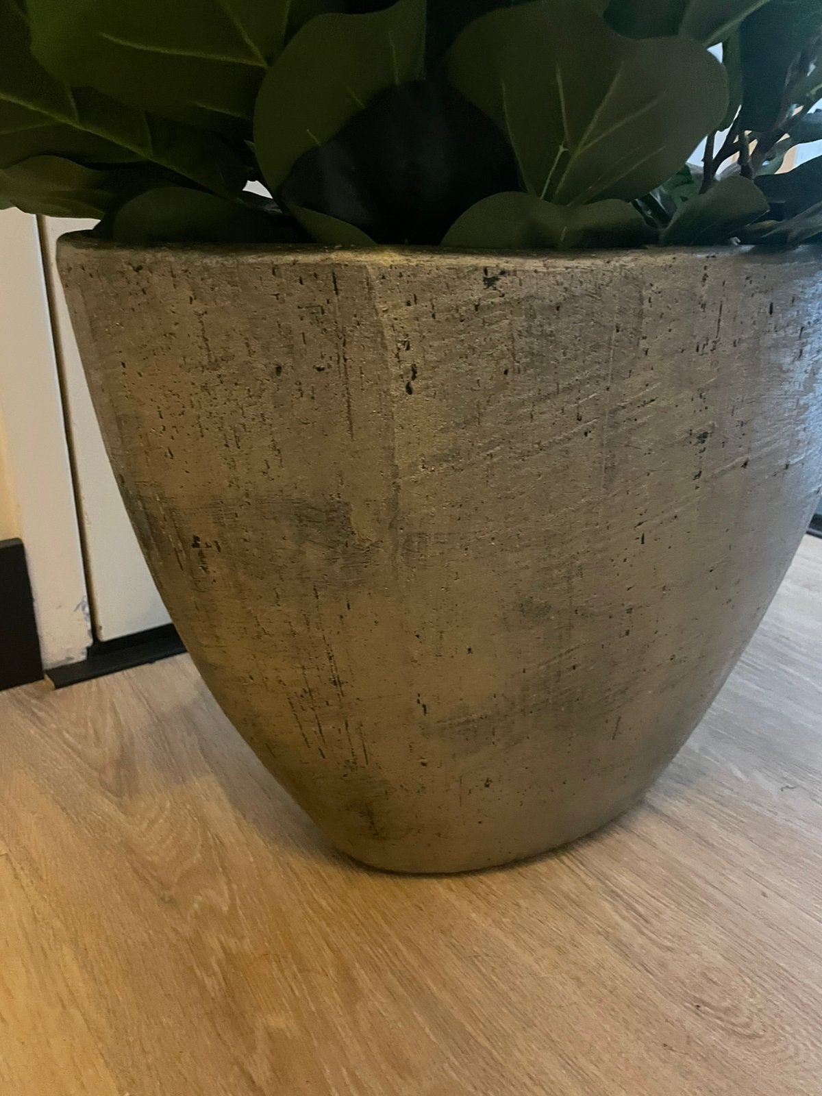 Mooie grote pot gouden, Tuin en Terras, Ophalen, Zo goed als nieuw, Rond, Aardewerk