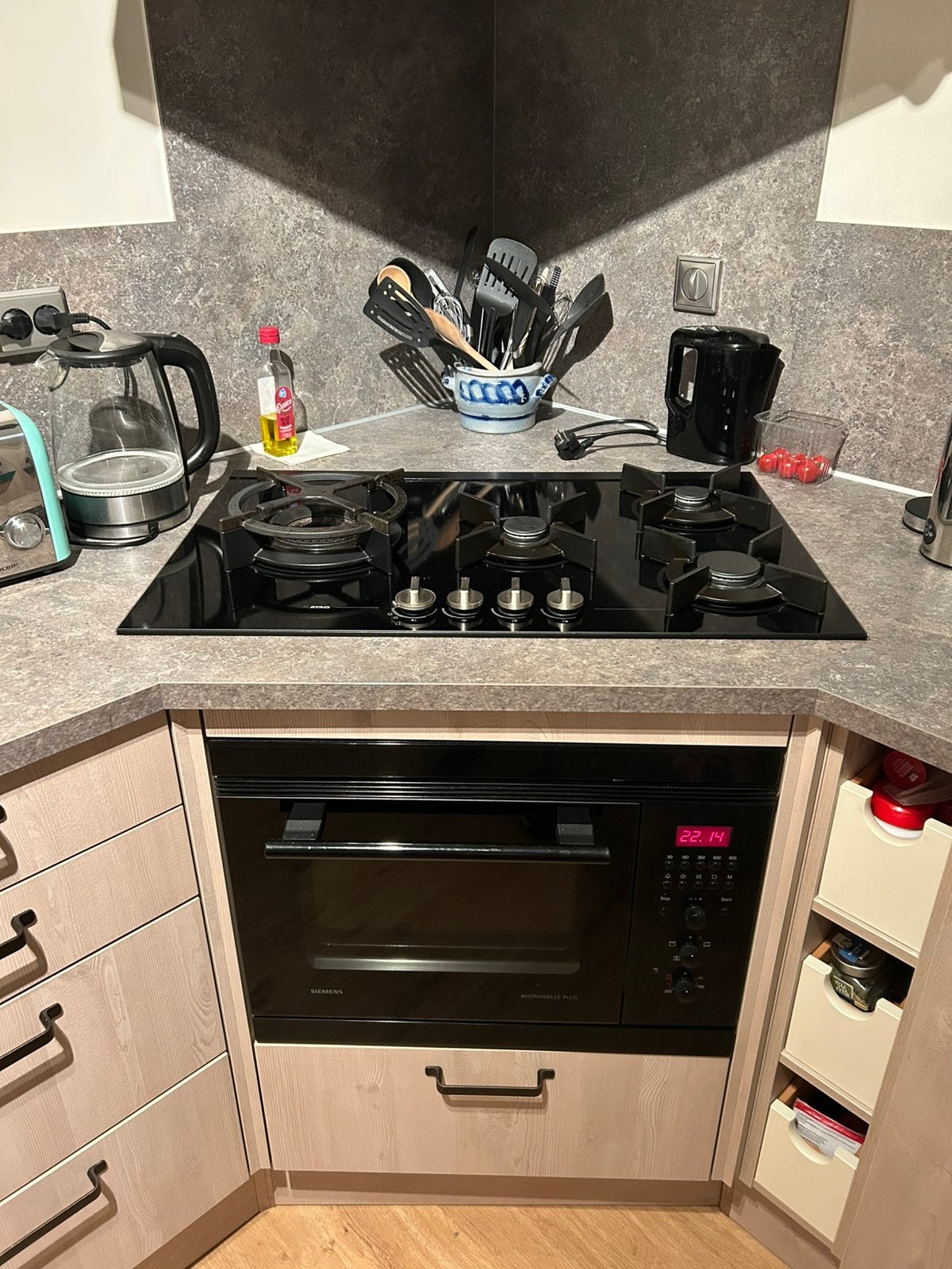 Gaskookplaat met Fusion Volcano wokbrander., Witgoed en Apparatuur, Kookplaten, Ophalen, Gebruikt, Energieklasse A of zuiniger