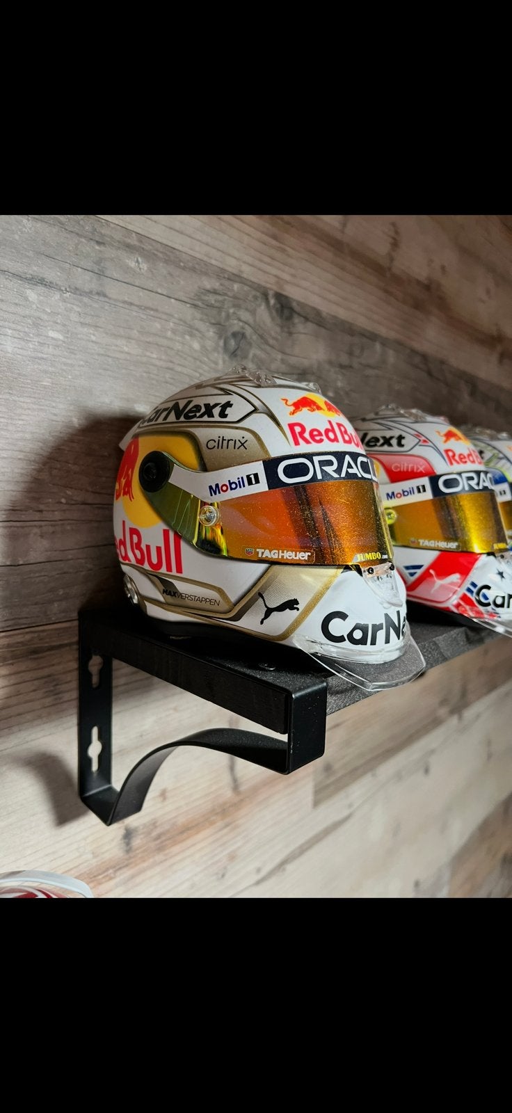 Max Verstappen 2022 helmen en Jeddah 2022 schaalmodel 1/18, Verzamelen, Ophalen, Zo goed als nieuw, Formule 1