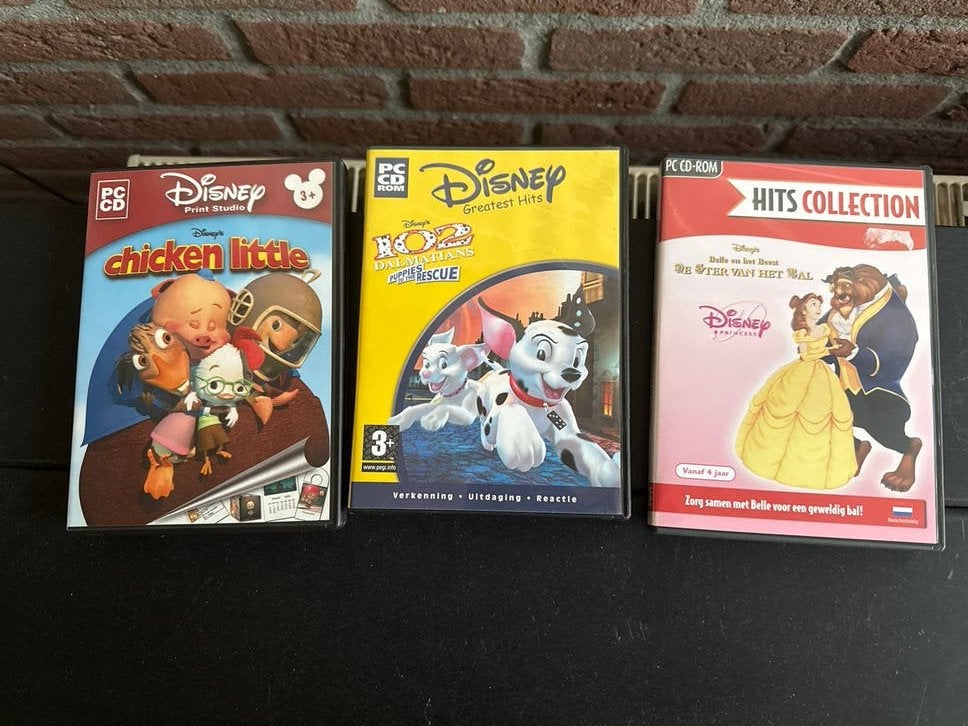 Disney PC CD-ROM Spellen: Chicken Little, 102 Dalmatiërs, Be, Gebruikt, Overige genres, 1 speler, Ophalen of Verzenden