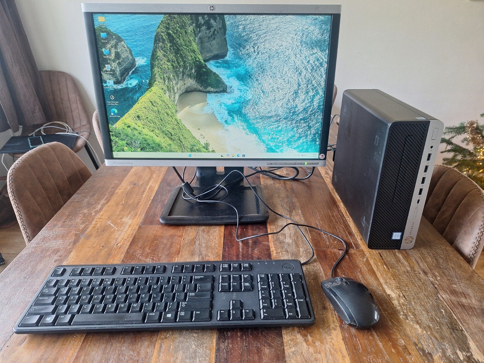 Complete desktopset incl. Win11 / i5 / 8gb / 256ssd, Computers en Software, Desktop Pc's, HP Prodesk, Met monitor, 8 GB, Ophalen of Verzenden
