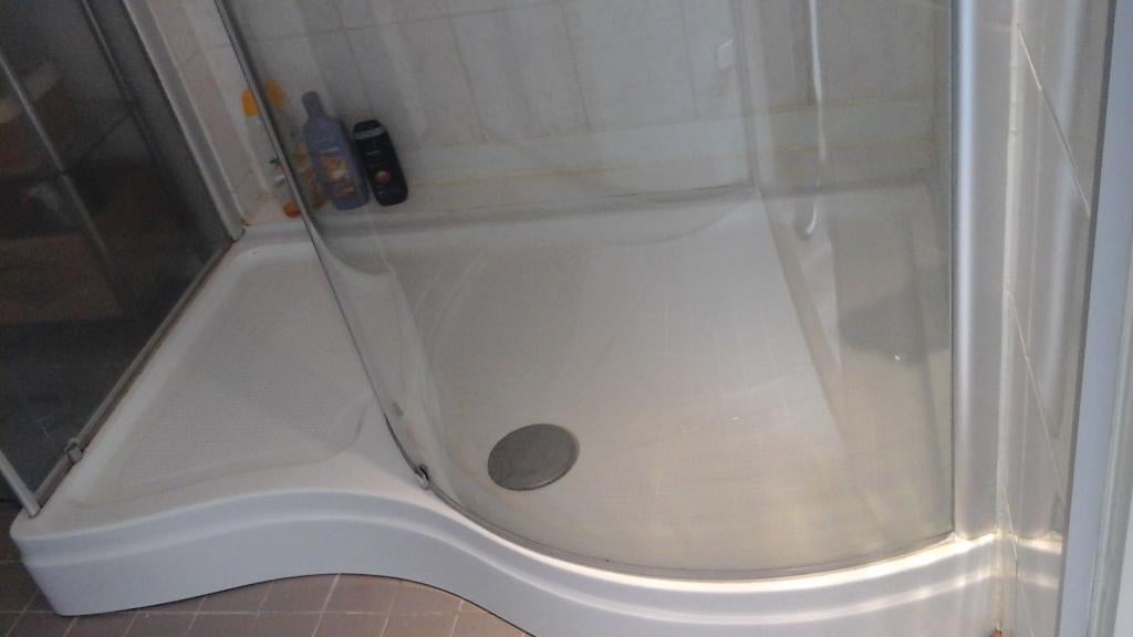 gratis douchebak met glazen schermen, Ophalen, Zo goed als nieuw, Glas, Douche