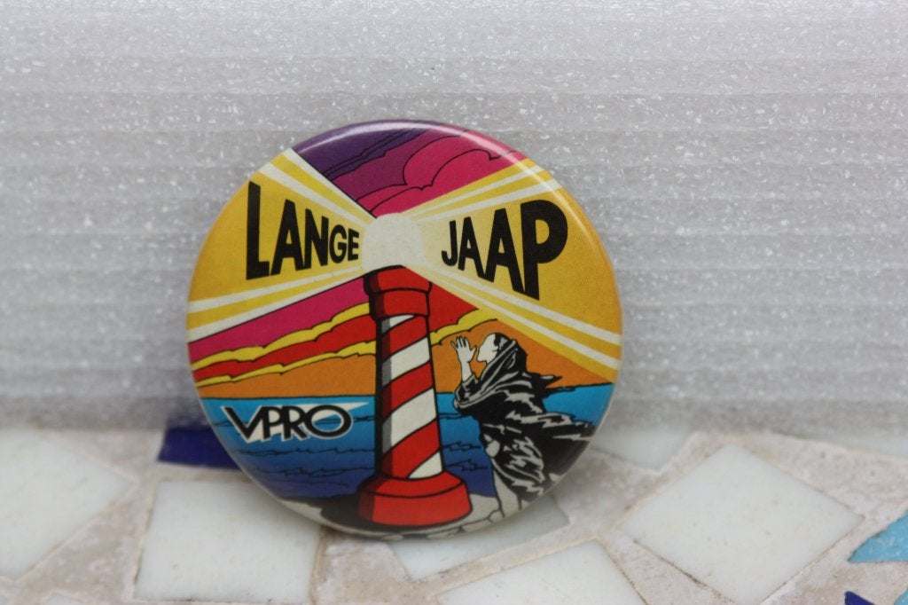 Vintage button vuurtoren Lange Jaap Den Helder VPRO mooi, Ophalen of Verzenden, Gebruikt, Overige onderwerpen, Button