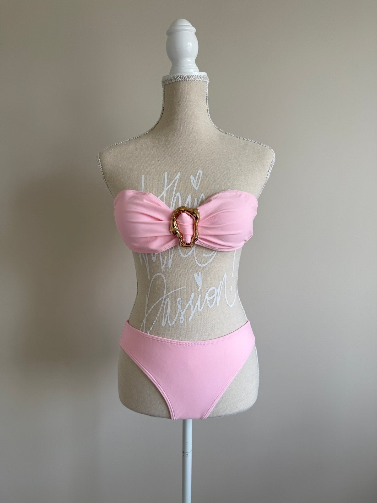 Roze Bandeau Bikini Set, Ophalen of Verzenden, Nieuw, Roze, Bikini