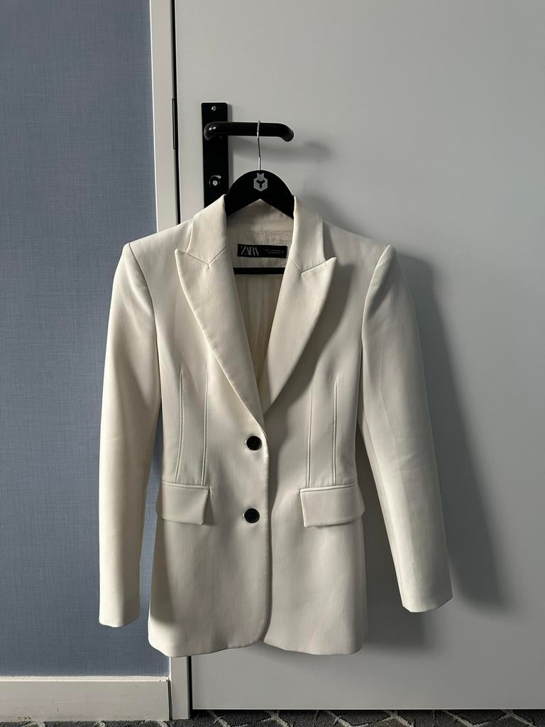 Witte blazer Zara XS perfecte staat, Wit, Ophalen of Verzenden, Zo goed als nieuw, Jasje
