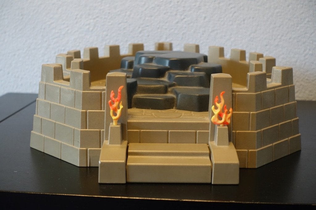 Playmobil vesting op een berg - uitbreiding bij kasteel, Gebruikt, Losse onderdelen, Ophalen of Verzenden, Kasteel/Fort