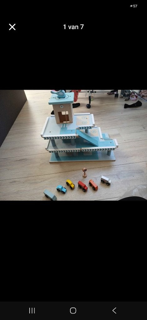 Auto garage hout little dutch, Ophalen, Zo goed als nieuw