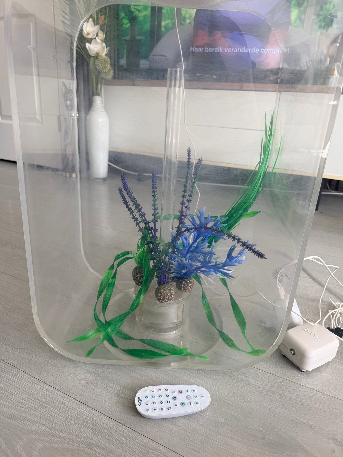 weinig gebruikt aquarium, Ophalen