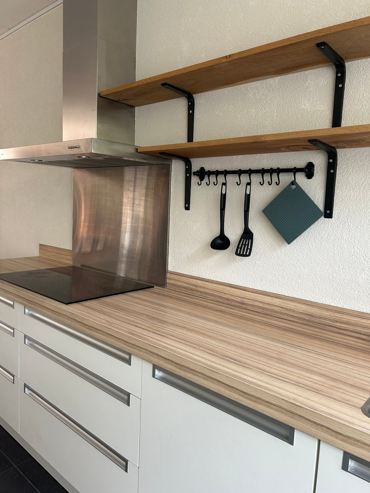 Bruynzeel keuken gebroken wit / hout, Ophalen, Gebruikt, Wit, Dubbelwandige keuken