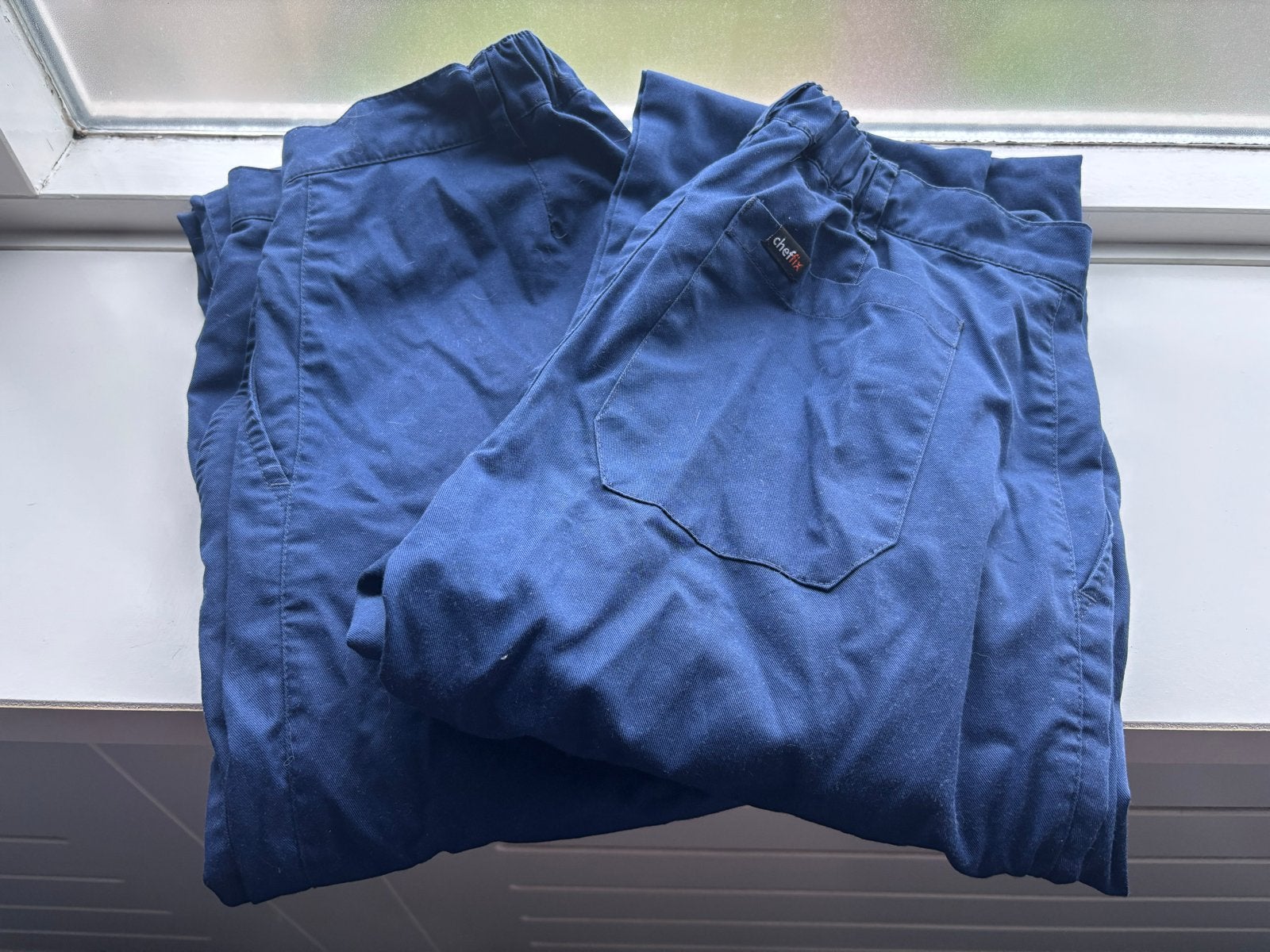 2x ChefFix werkbroek/koksbroek maat 48 (M)(prijs per stuk), Ophalen of Verzenden, Zo goed als nieuw, Maat 48/50 (M), Blauw