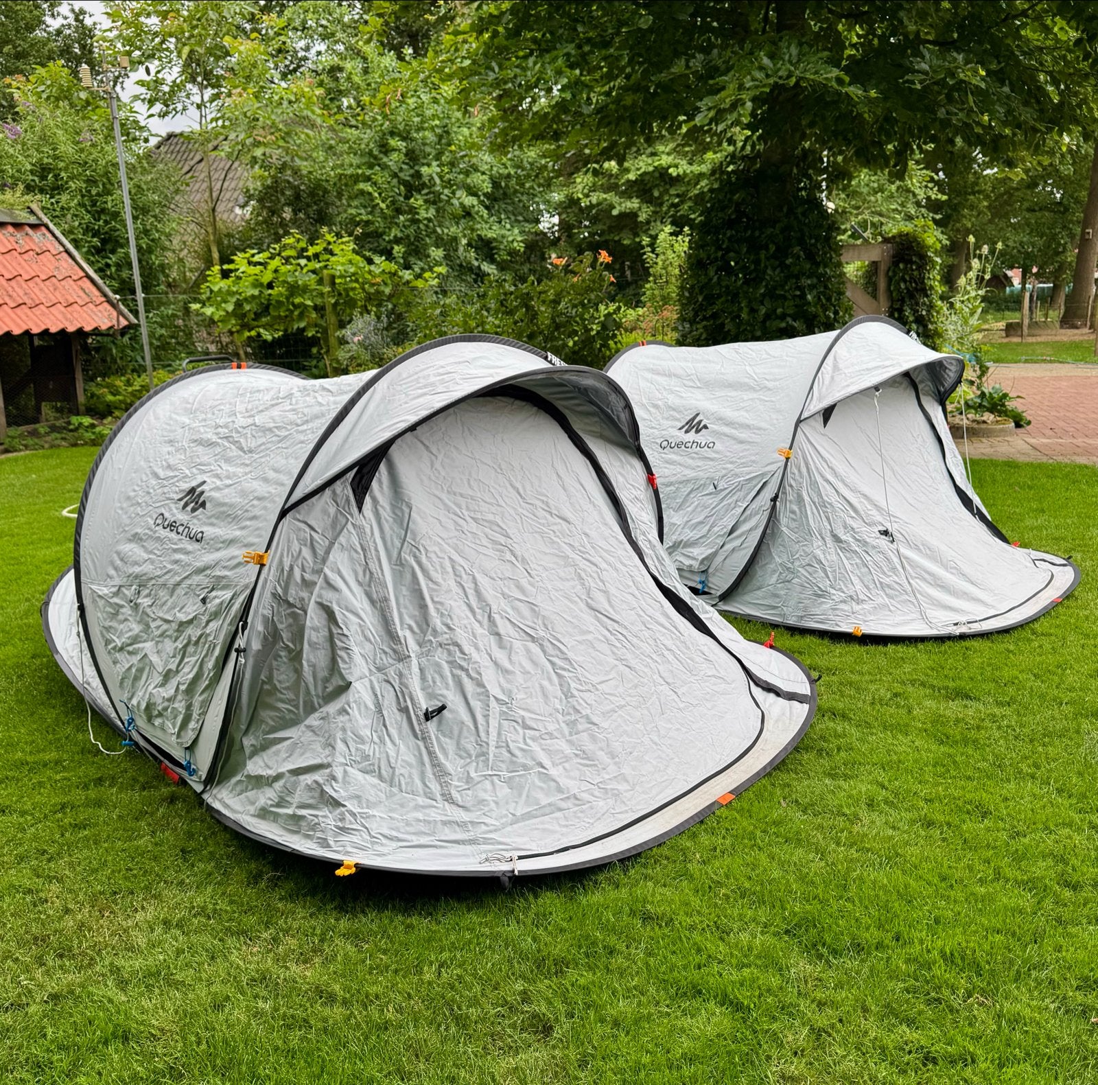 1x Quechua Fresh&Black popup tent 2 personen (2seconds2), Ophalen, Gebruikt, Tot en met 2