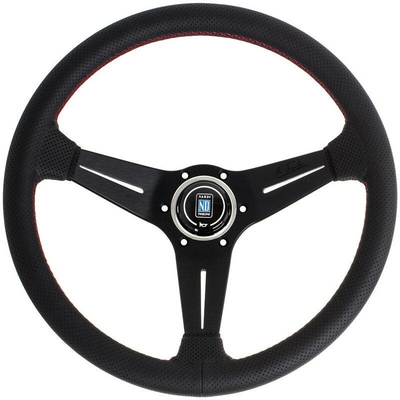 Nardi Personal Deep Corn 350mm stuur sportstuur leder zwart, Ophalen of Verzenden