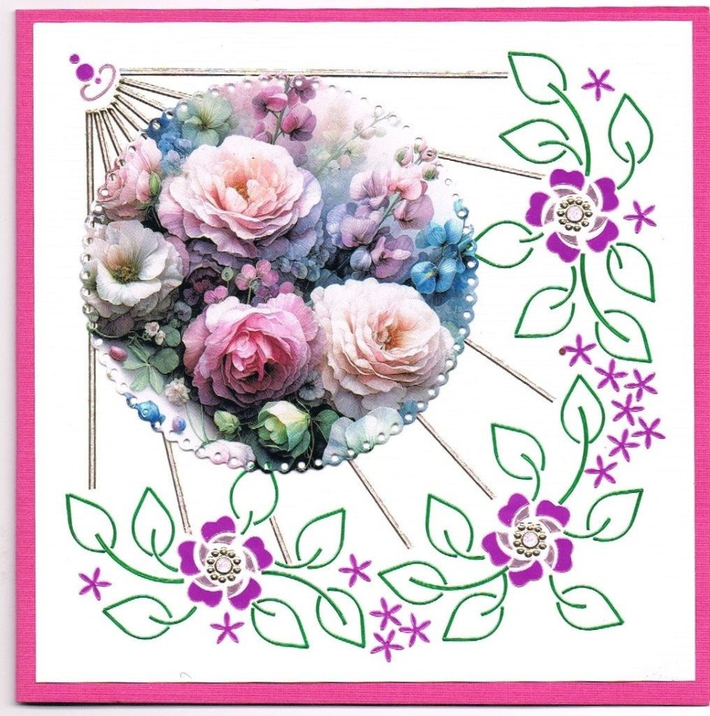 bloemenkaart met dots, Ophalen of Verzenden, Nieuw, Natuur
