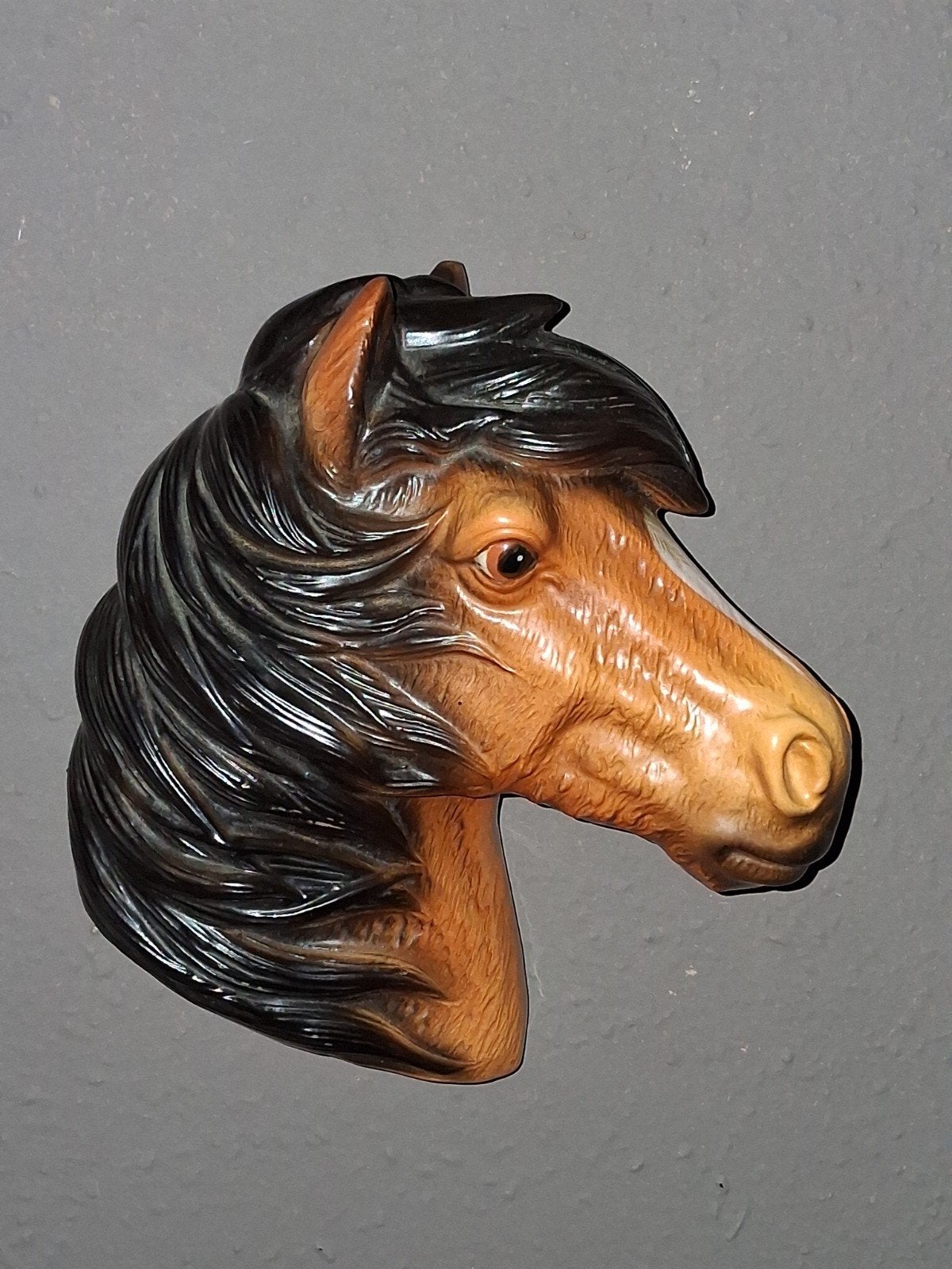 vintage paard hoofd bruin wand/beeld Fraser/Bossons art, Verzamelen, Ophalen of Verzenden, Beeldje of Figuurtje