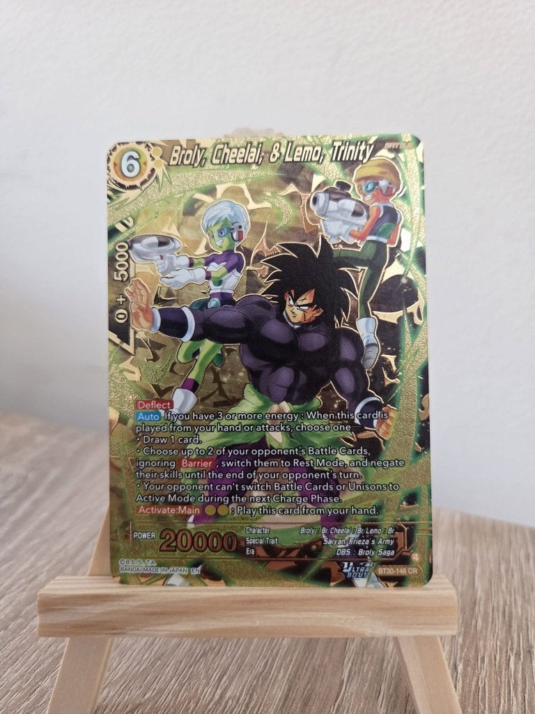 Dragon Ball - Broly BT30-146 CR, Ophalen of Verzenden, Zo goed als nieuw, Losse kaart, Foil
